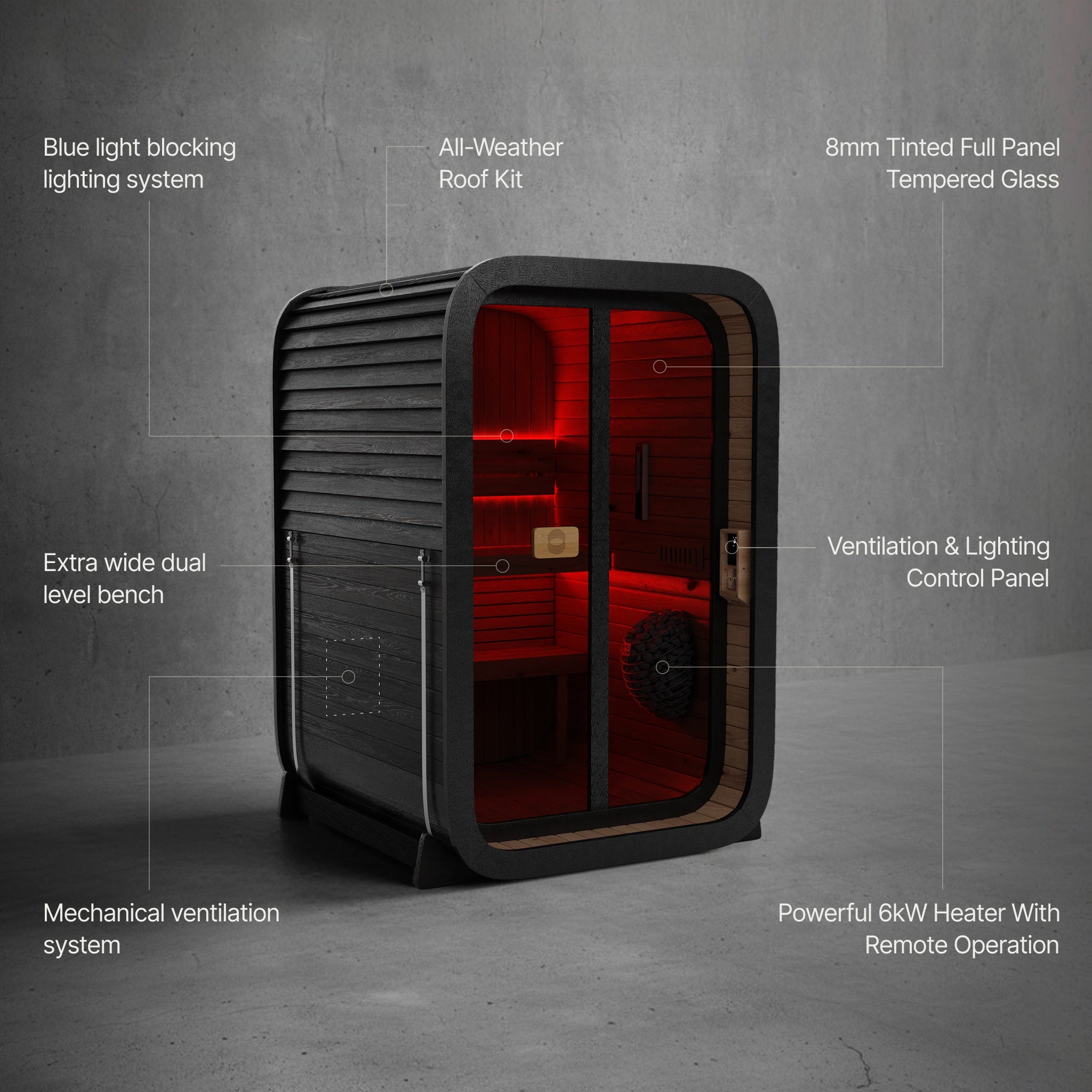 The Genesis Mini Non-Toxic Traditional Home Sauna