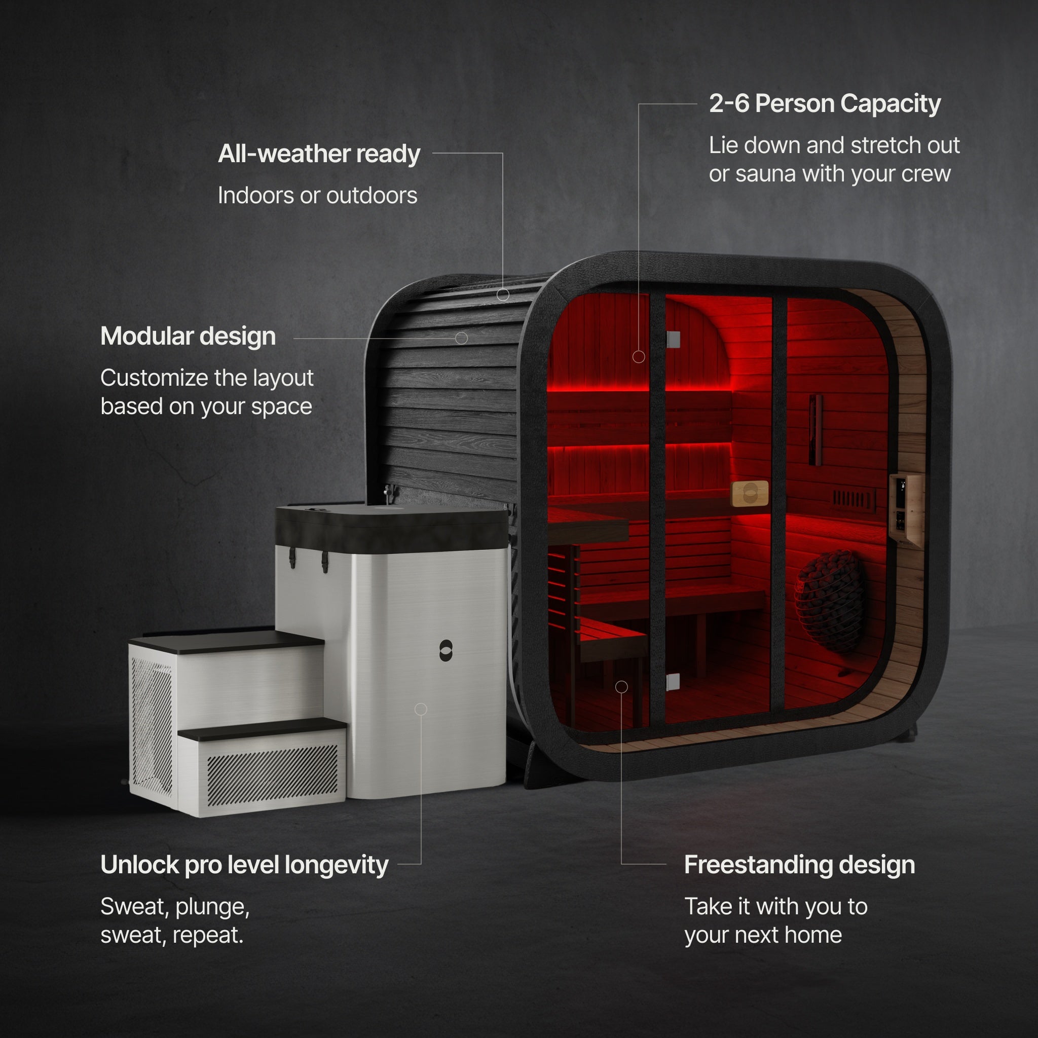 Genesis Sauna + Origin Ice Bath Contrast Pack
