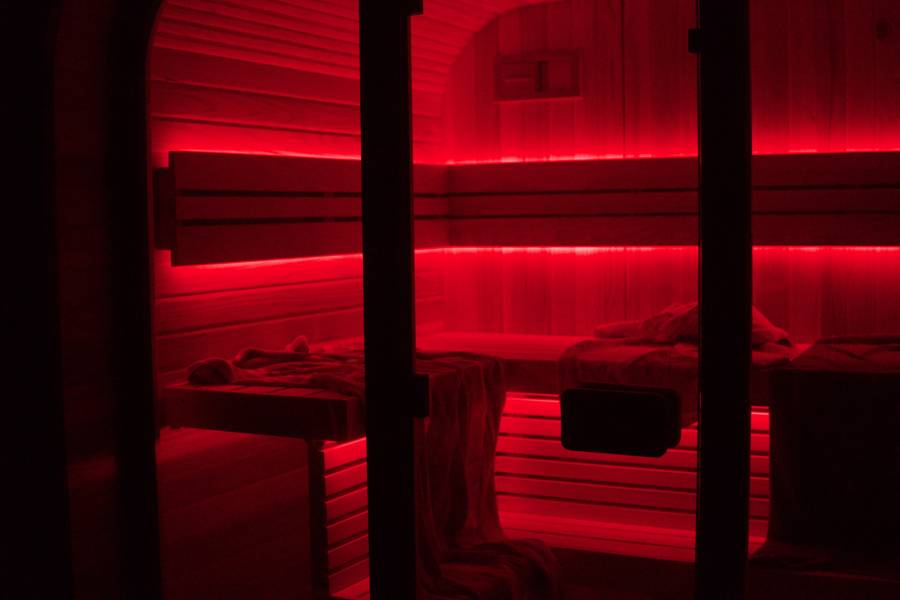 Amber and red lighting
