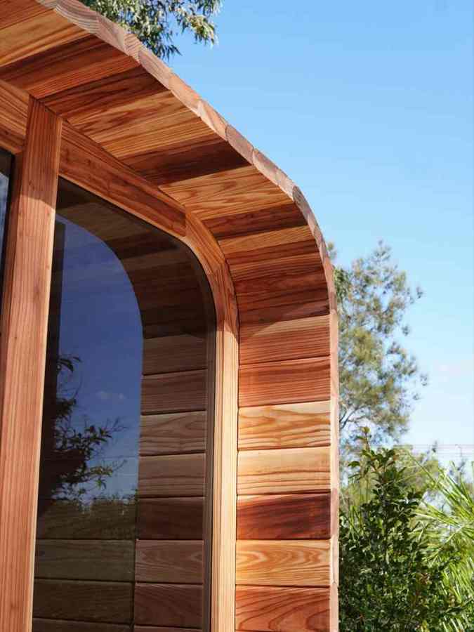 Clear-grade cedar joinery